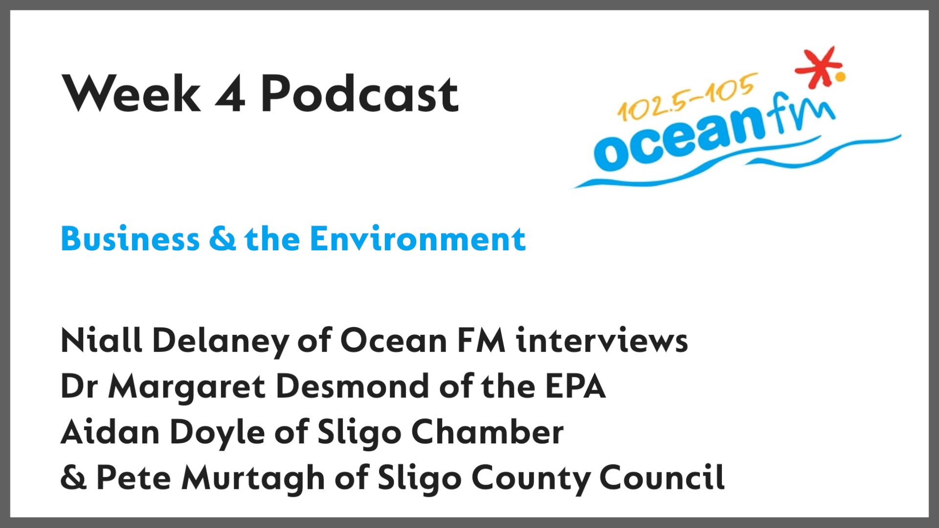 Business & the Environment - Interview on Ocean FM
